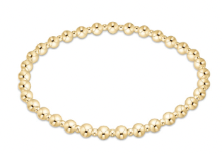 enewton Extends - Classic Grateful Pattern 4mm Bead Bracelet - Gold