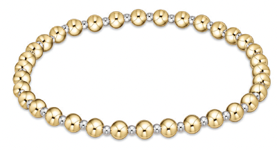 enewton Extends - Classic Grateful Pattern 4mm Bead Bracelet- Mixed Metal