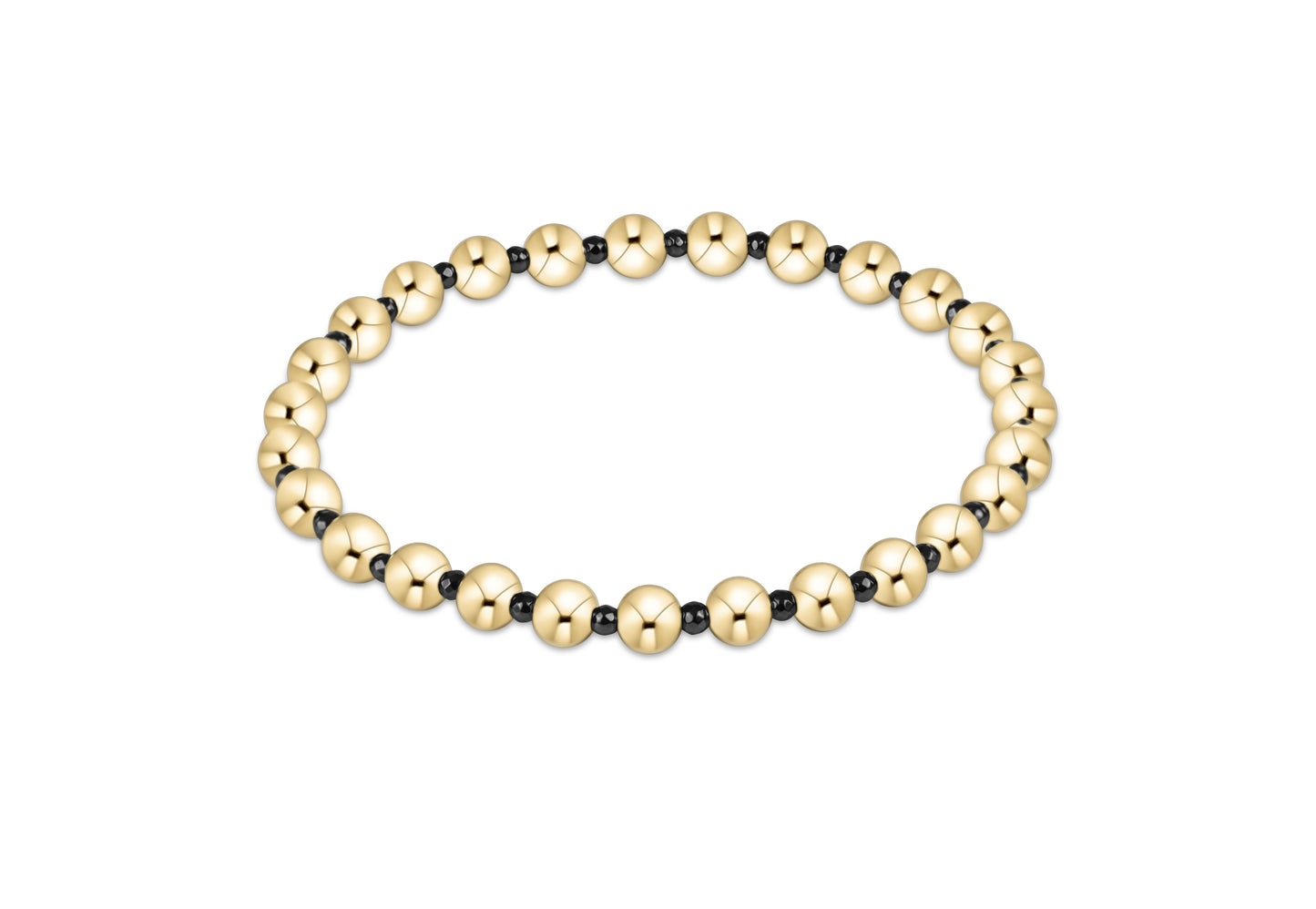 Faceted Hematite Grateful Pattern 5mm Bead Bracelet