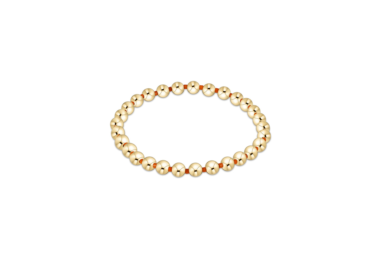 Gameday Hope Grateful 5mm Bead Bracelet - Bright Orange