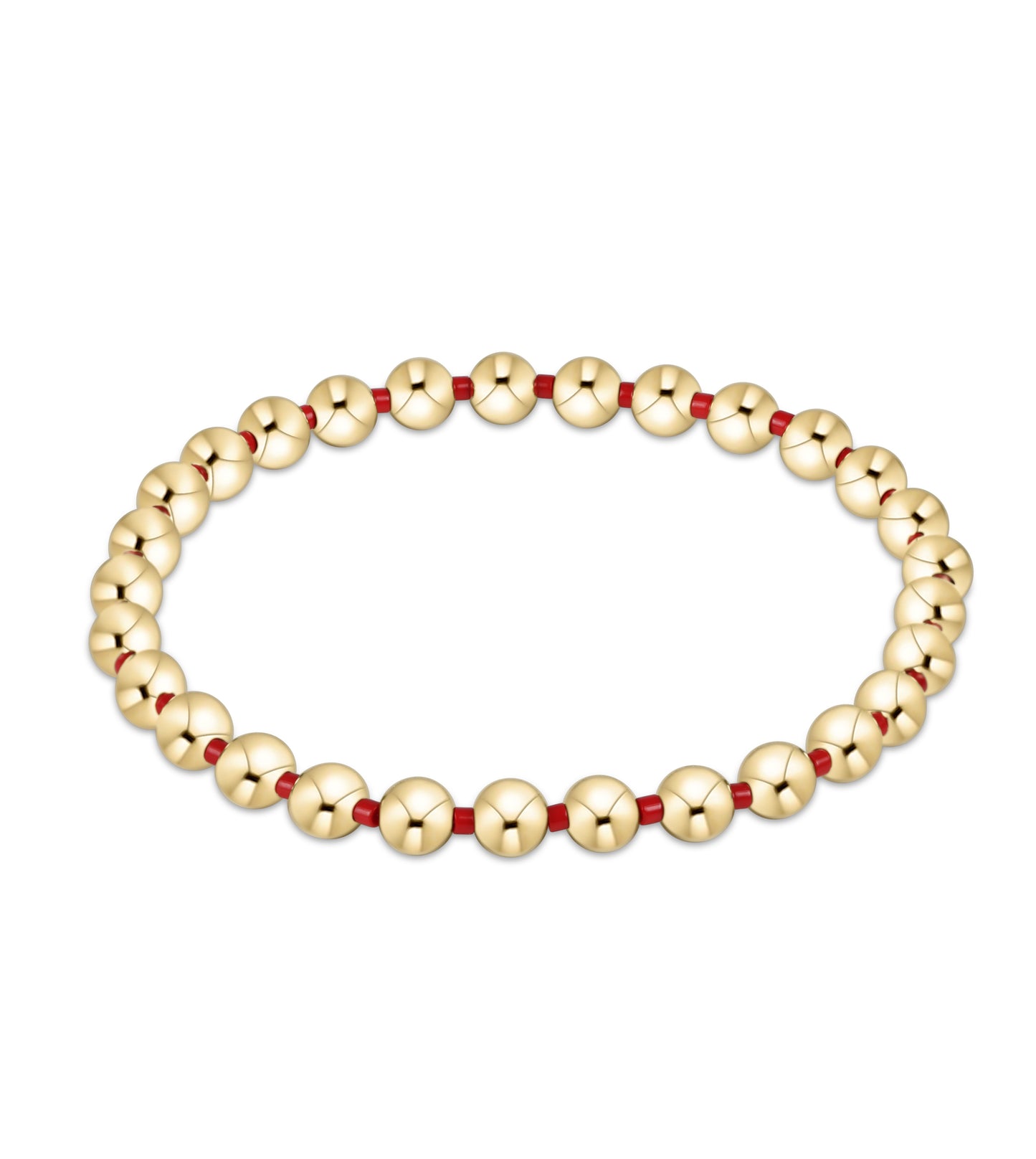 Gameday Hope Grateful 5mm Bead Bracelet - Bright Red