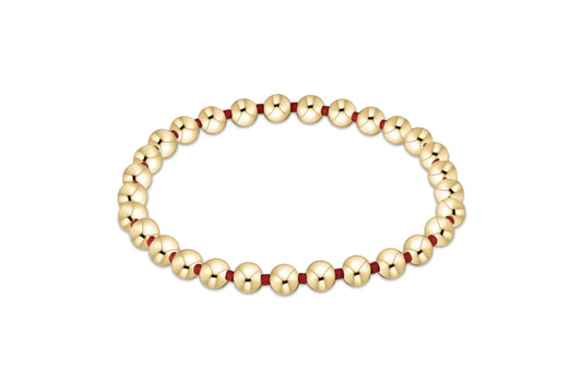 Gameday Hope Grateful 5mm Bead Bracelet - Crimson
