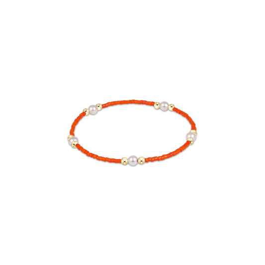 Gameday Hope Purpose Pearl Bracelet - Bright Orange