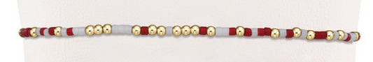 Gameday Hope Unwritten Bracelet - Crimson / White