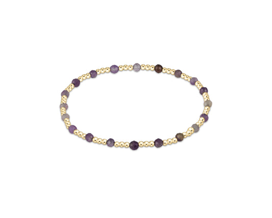 Gemstone Gold Sincerity Pattern 3mm Bead Bracelet