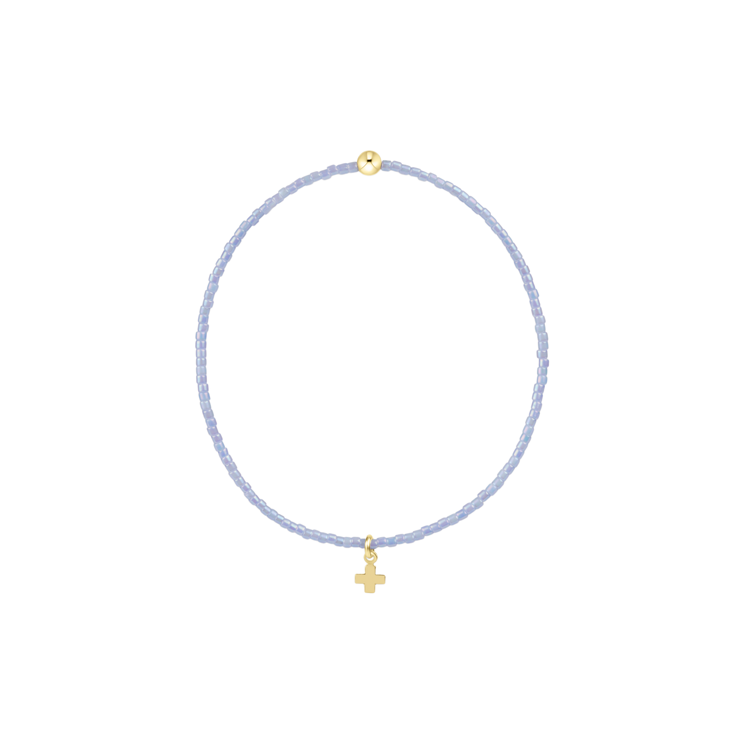 Hope Classic Ocean Mist Bracelet - Signature Cross Small Gold Charm