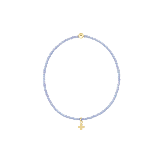 Hope Classic Ocean Mist Bracelet - Signature Cross Small Gold Charm
