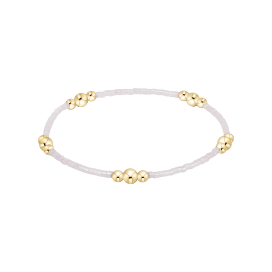 Hope Purpose Gold Bracelet - Silky White