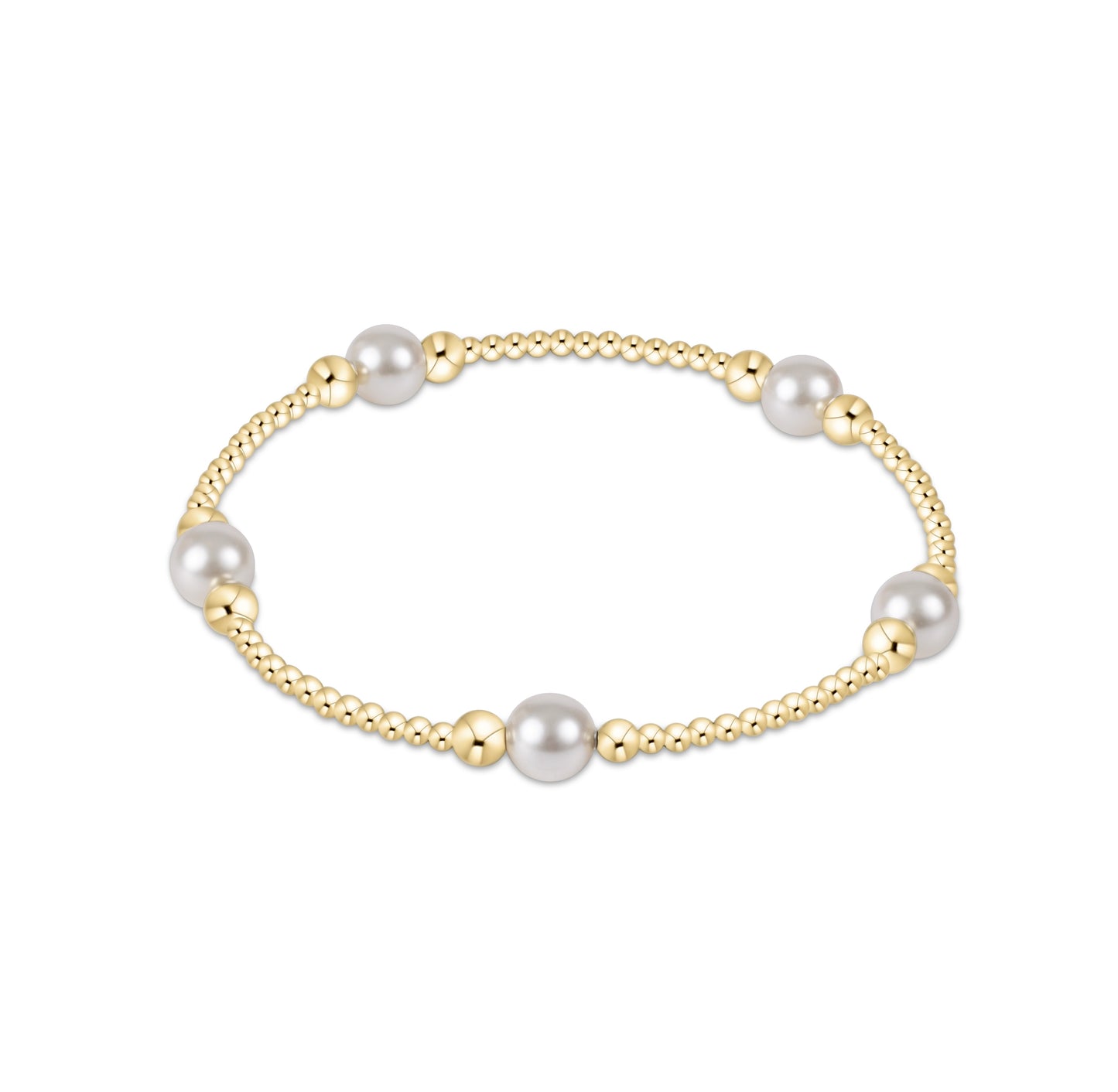 Purpose Pearl 6mm Bead Bracelet - Gold