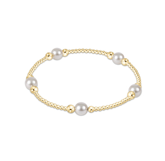Purpose Pearl 6mm Bead Bracelet - Gold