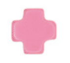 Signature Cross 2mm Gold Bracelet - Bright Pink