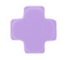 Signature Cross 2mm Gold Bracelet - Purple