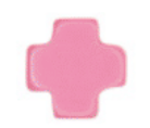 Signature Cross 3mm Gold Bracelet - Bright Pink