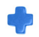 Signature Cross 3mm Gold Bracelet - Cobalt