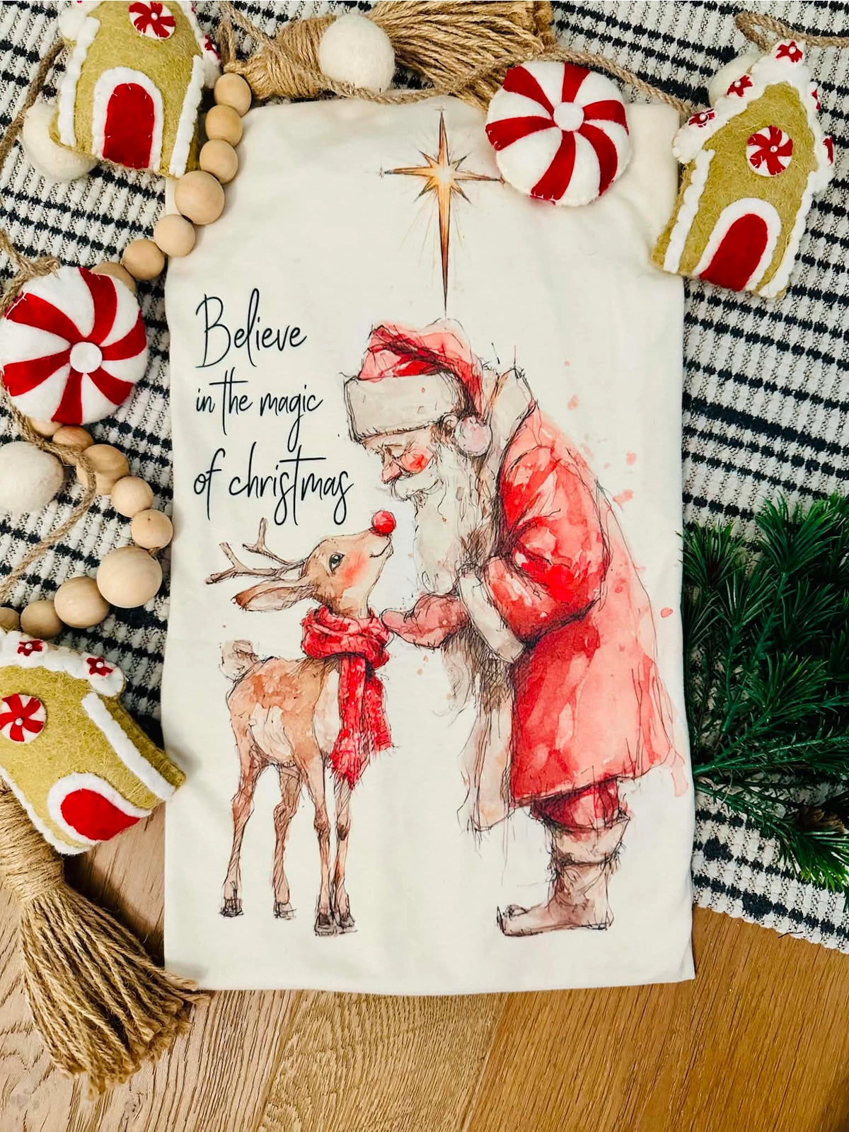 Christmas Magic with Santa & Rudolph Tee