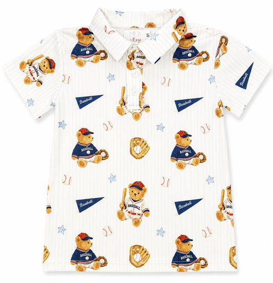 Boys Baseball Bears S/S Polo
