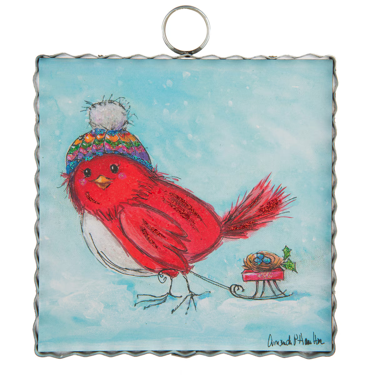 Mini Art Red Bird & Nest