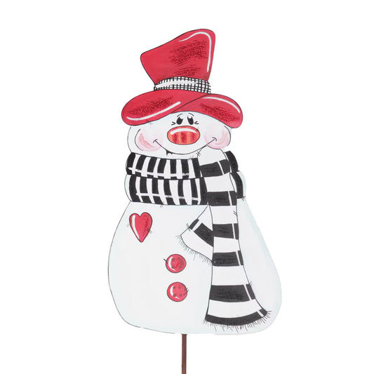 Black & White Scarf Snowman