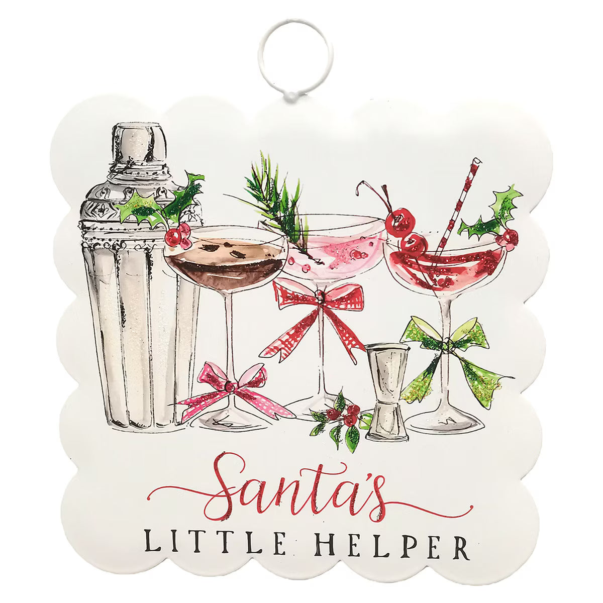 Mini Scallop Art "Santas Little Helper"