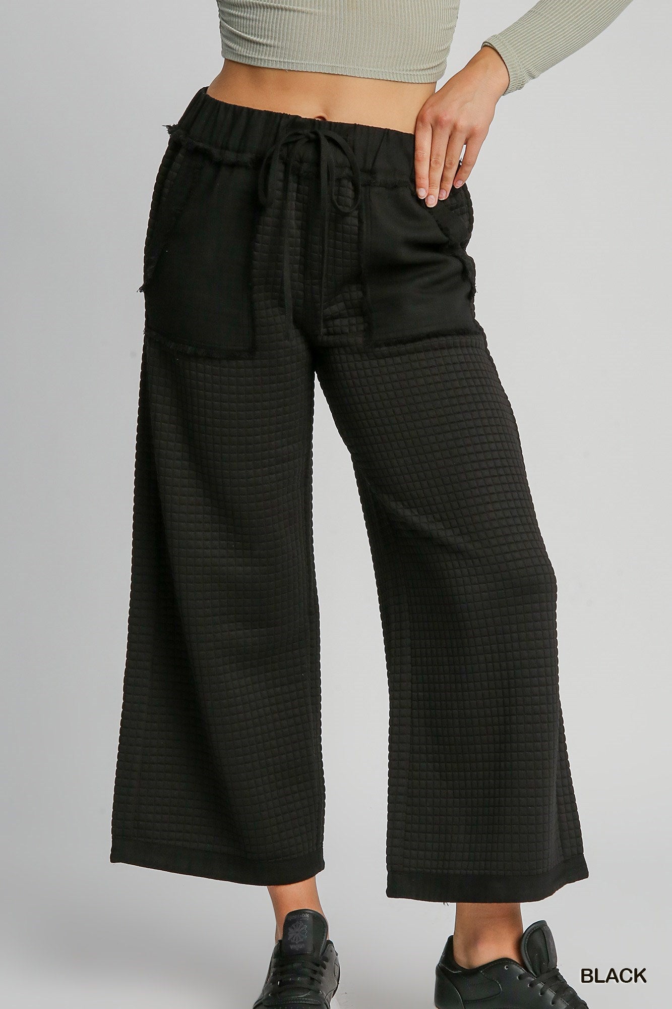 Quilted Black Pants