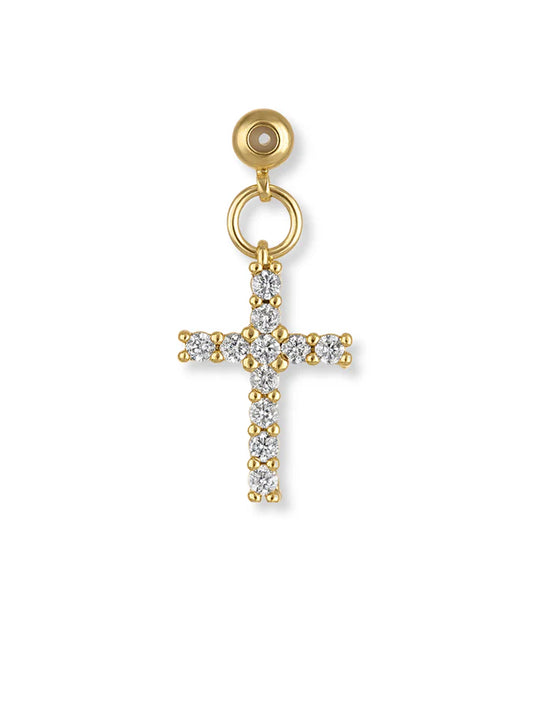 Cross Grip Charm Gold