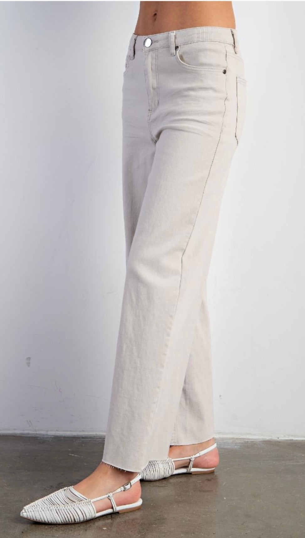 Neutral Cropped Jeans