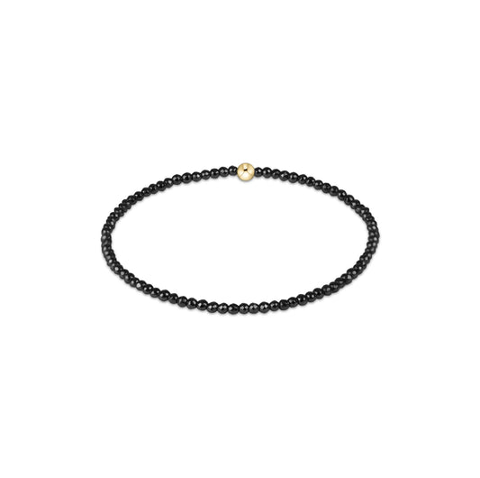 Faceted Hematite 2mm Bead Bracelet