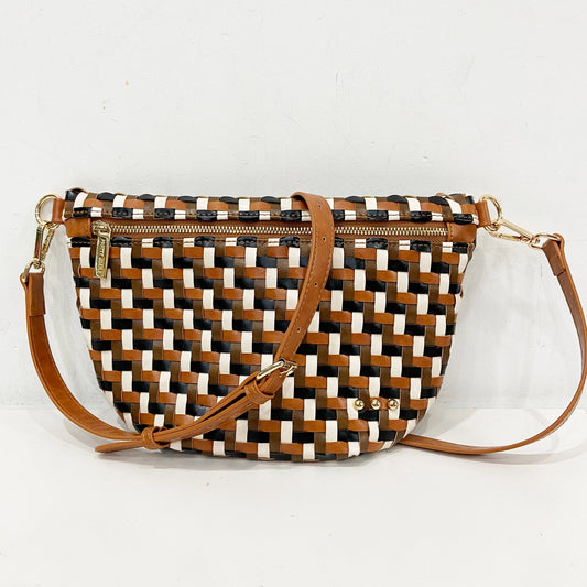 Diagonal Woven Westlyn Bum Bag - Multi Browns