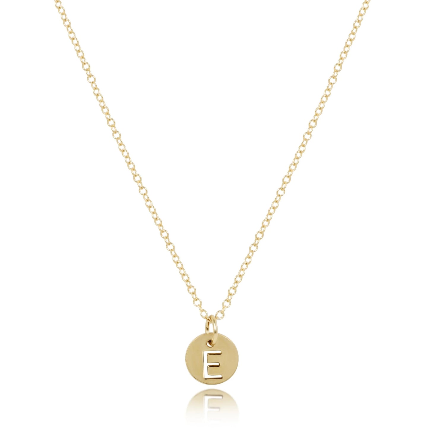 16" Necklace Gold - Respect Small Gold Disc - E