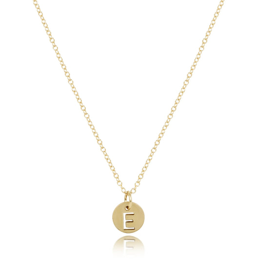 16" Necklace Gold - Respect Small Gold Disc - E