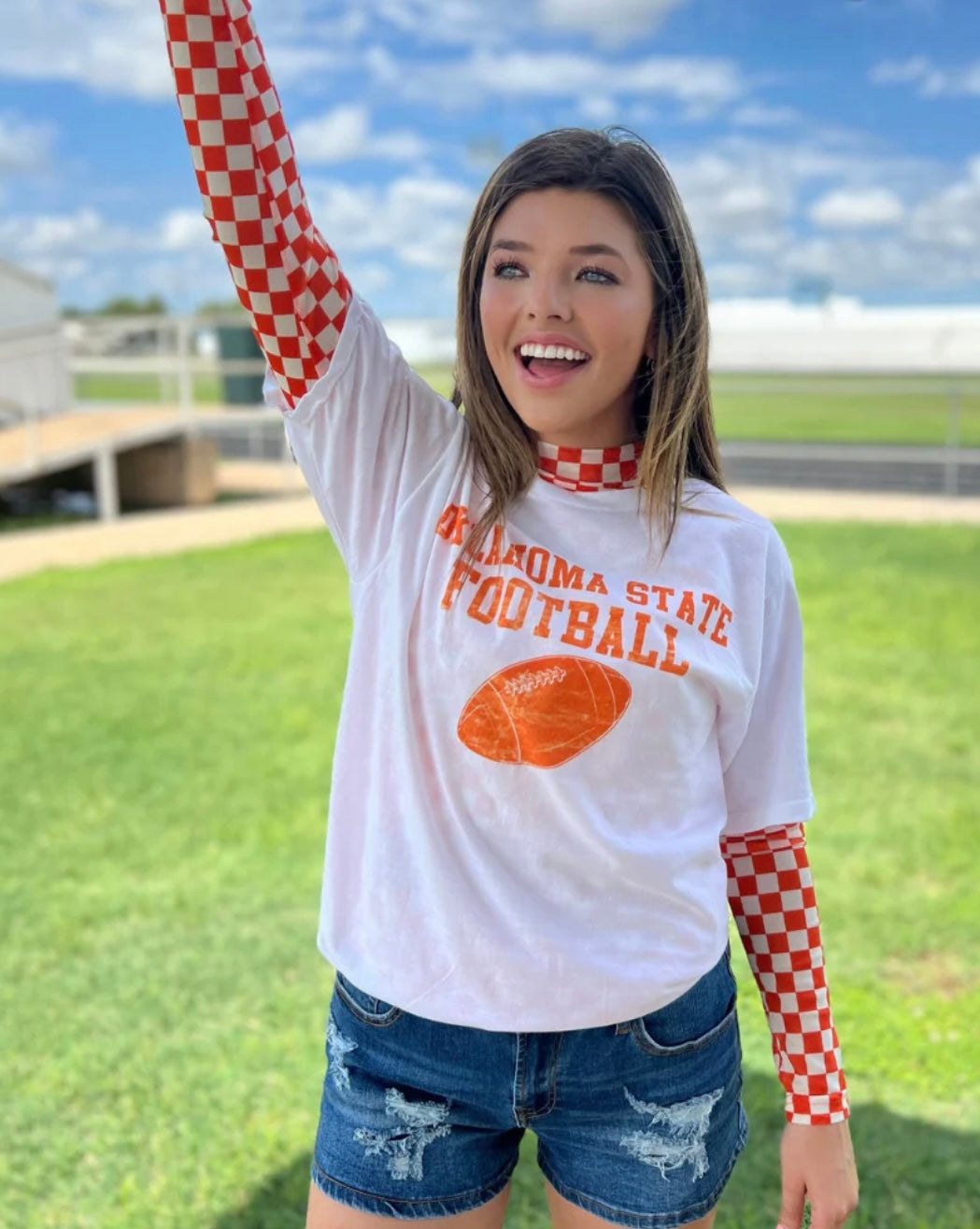 Checkered Mesh Top