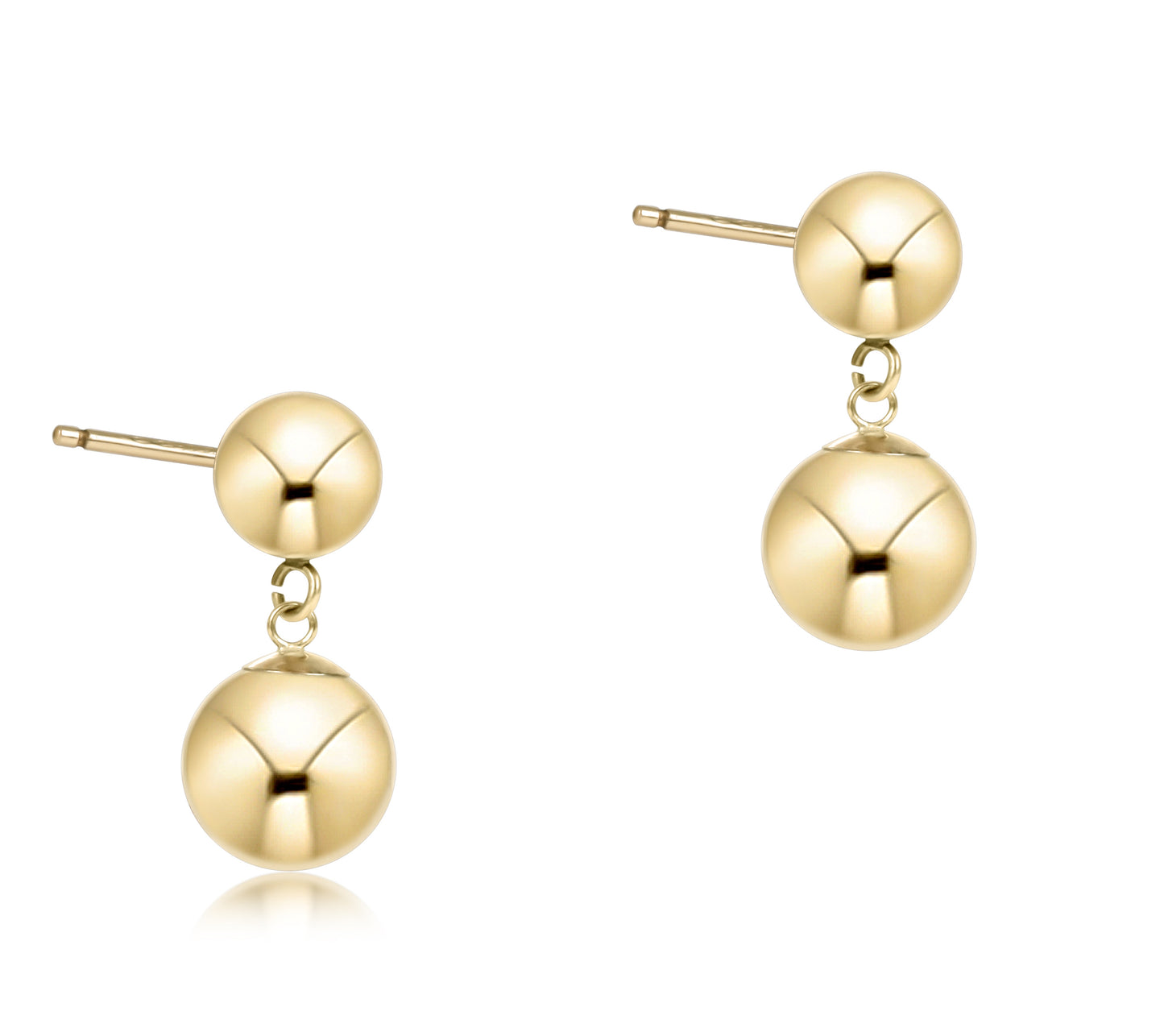 Classic 10mm Ball Drop Stud - Gold
