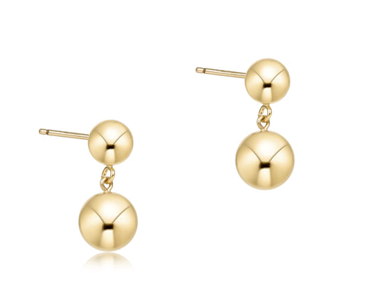 Classic 8mm Ball Drop Stud - Gold