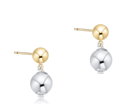Classic 8mm Ball Drop Stud - Mixed Metal