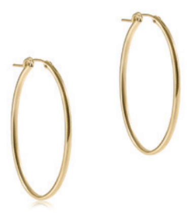 Oval Gold 2" Hoop - Smooth