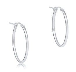 Oval Sterling 1" Hoop - Smooth