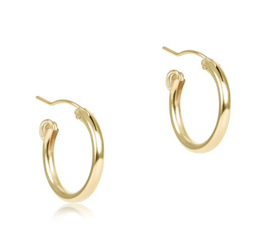 Round Gold 0.5" Hoop - Smooth