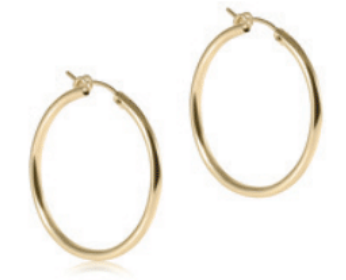 Round Gold 1.25" Hoop - Smooth