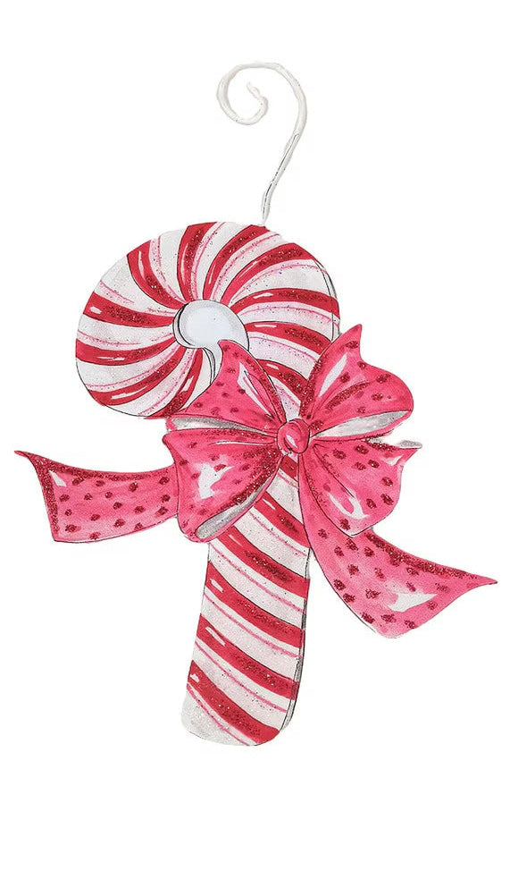 Left Sweet Seasons Candy Cane Ornament