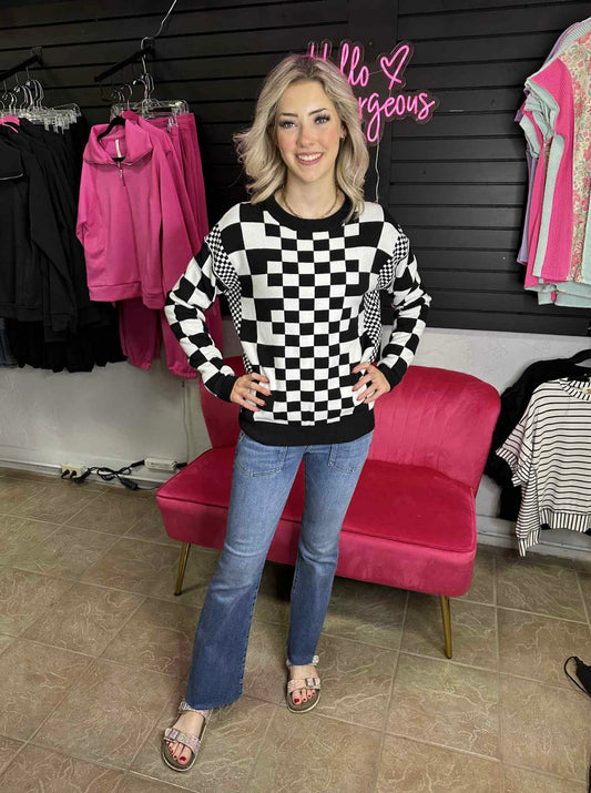 Checkerboard Sweater