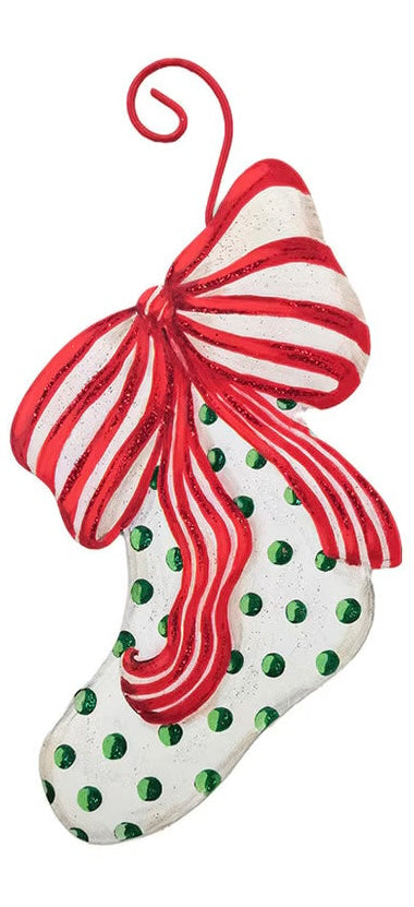 Green Dot Modern Stocking Ornament
