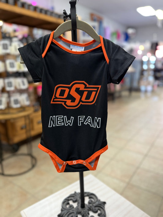 Oklahoma State Solid Black Boys bodysuit