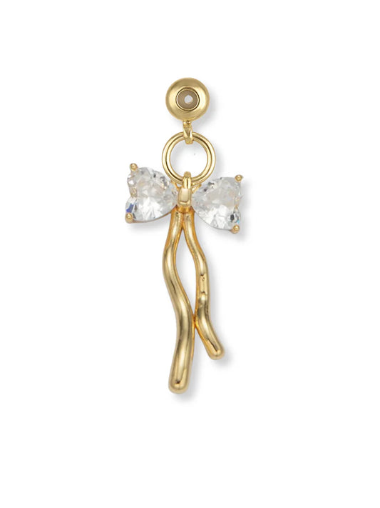 Gem Bow Grip Charm Gold