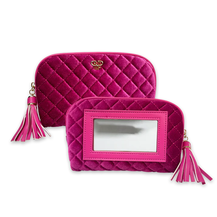 Glam Makeup Case - Fuchsia Velvet