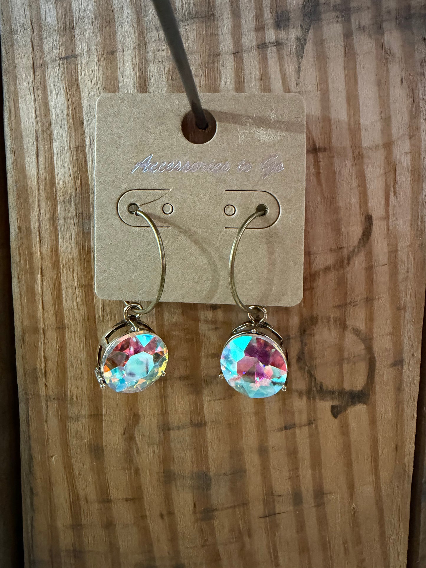 Chunky Iridescent Gold Earrings