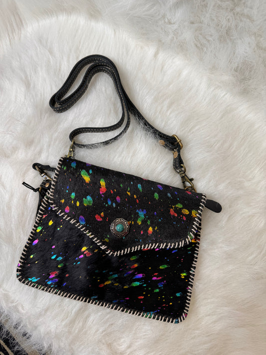 Galaxy Fire Leather & Hairon Bag