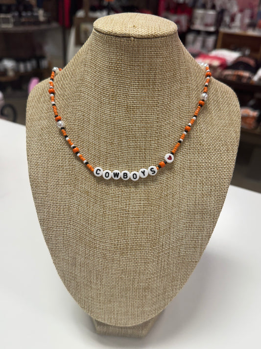 All- Star Beaded Necklace Cowboys