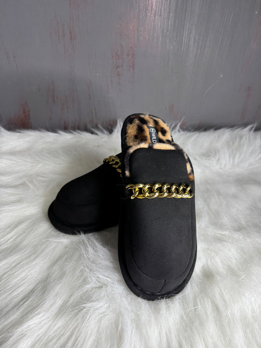 Black Gold Chain Link House Shoes