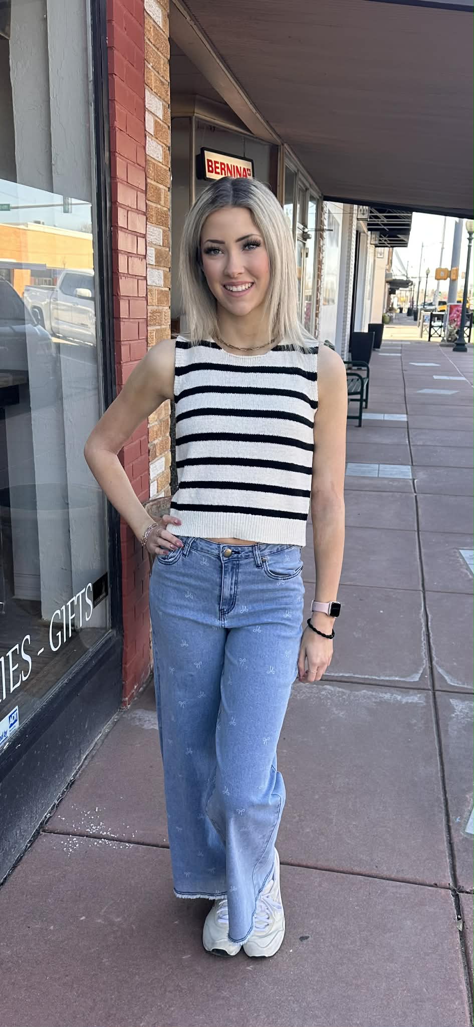 Back-Tie Stripe Knit