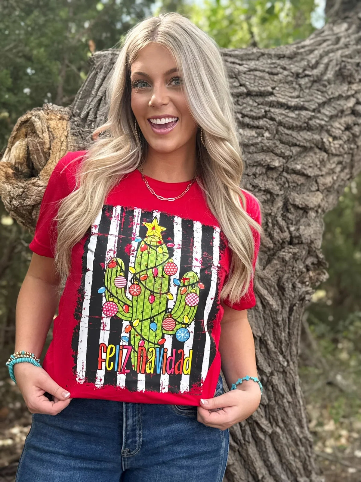 Feliz Navidad Cactus Tee
